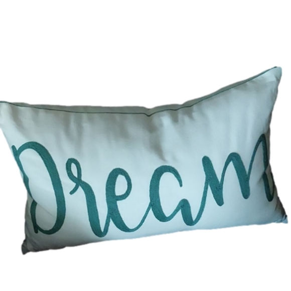 DECOPOW Other - Embroidered Throw Pillow Dream Inspirational Quote Shabby Chic Modern Farmhouse